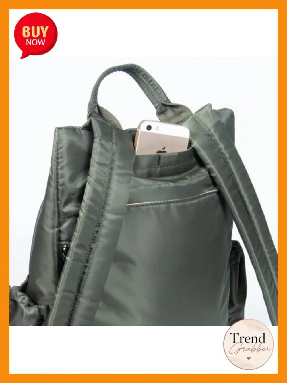 Water-Resistant Polyester Backpack with RFID Protection, 12 Pockets, Adjustable